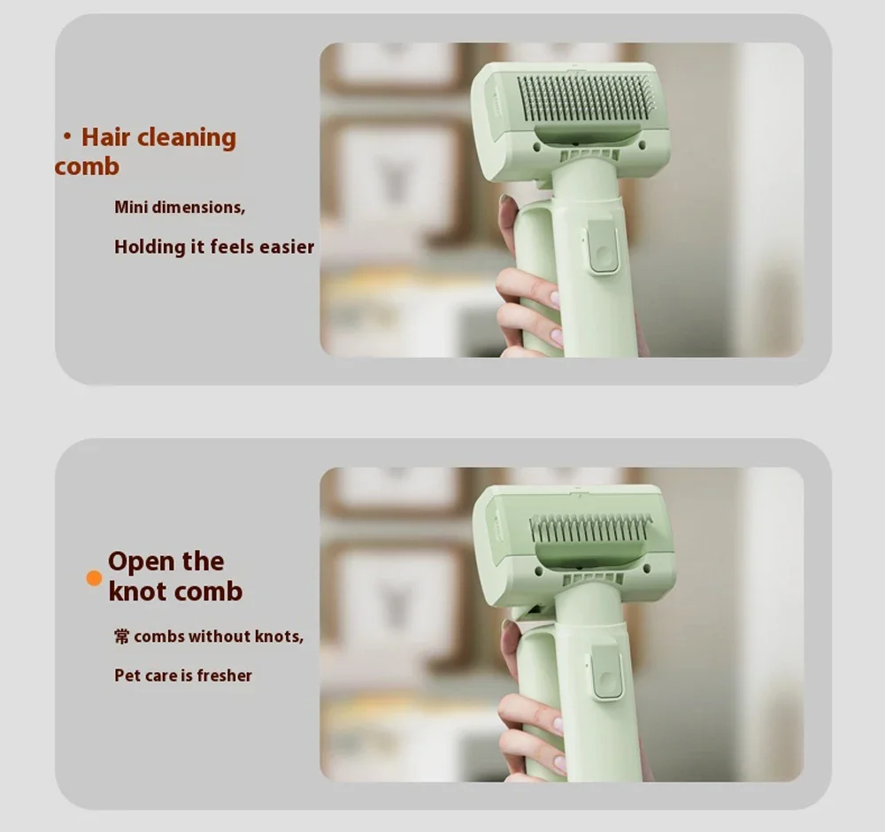 Cat Grooming Vacuum 5Brushes Pet Grooming Kit with 0.3L Hair Dust Cup Dog Vacuum Cleaner for Pets Cats Dogs Hair Vacuum Cleaner