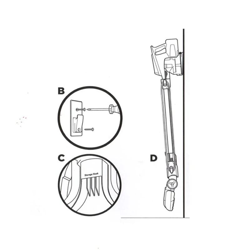 240 ffjv300 gancio per montaggio a parete per Shark HV300 HV301 HV302 HV303 HV320 HV321 HV324 Rocket Stick Vacuum 416 ffjv300 facile da usare