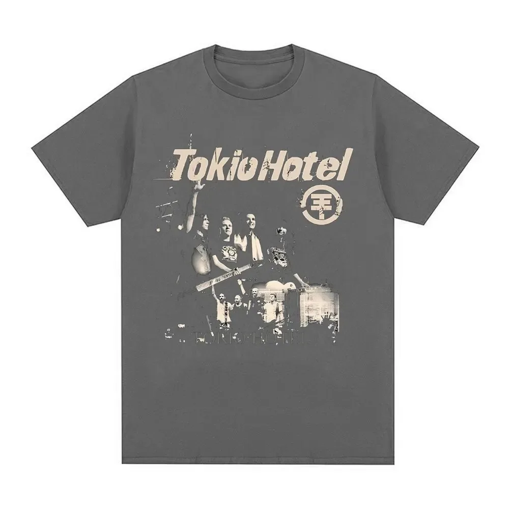 Rock Band Tokio Hotel Beyond The World 2024 Tour Concert T-shirt Men's Fashion Casual Short Sleeve T Shirt Hip Hop Punk T-shirts