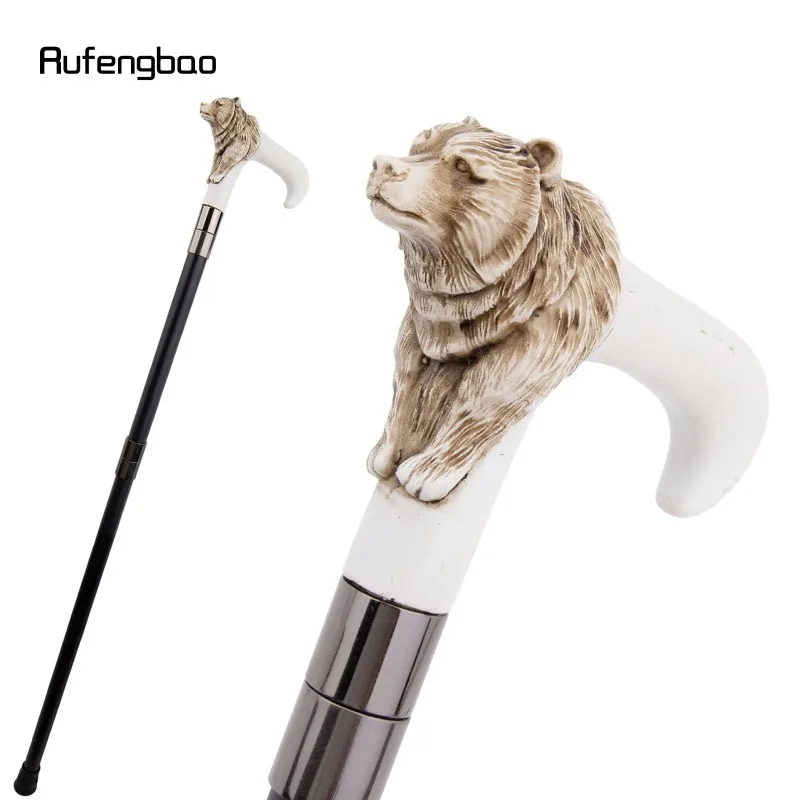White Bear's Mountaineering Cane British Style Resin Creative Fashion Luxury Cane Young Man Handsome Cane