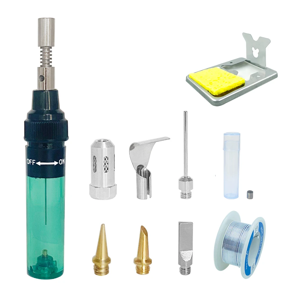 1300 Celsius Butane Gas Welding Soldering Iron Kit Set Welding Pen Gas Soldering Iron Cordless Butane Tip Tool
