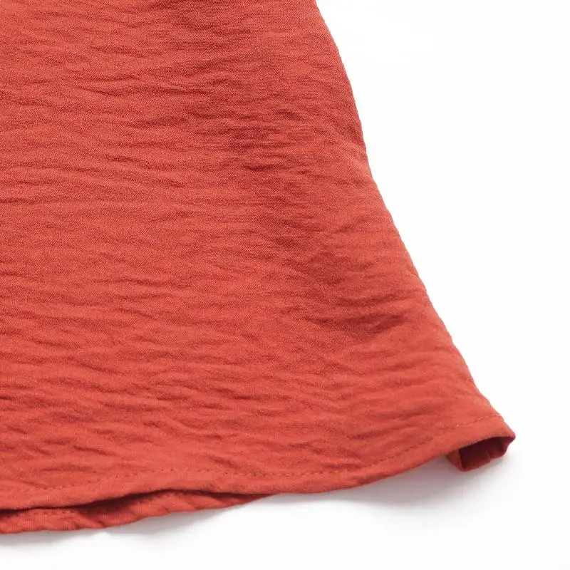 Dames kastanjebruine cami midi-jurk met gesmokte taille, mouwloos, casual zomervakantie, dagelijks feest, Boho