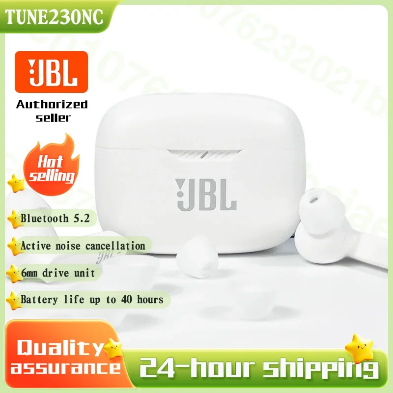 Audífonos Inalámbricos Bluetooth JBL Tune 230nc Originales, Auriculares Estéreo con Bajos, Resistentes al Agua, Deportivos, con Micrófono, T230nc