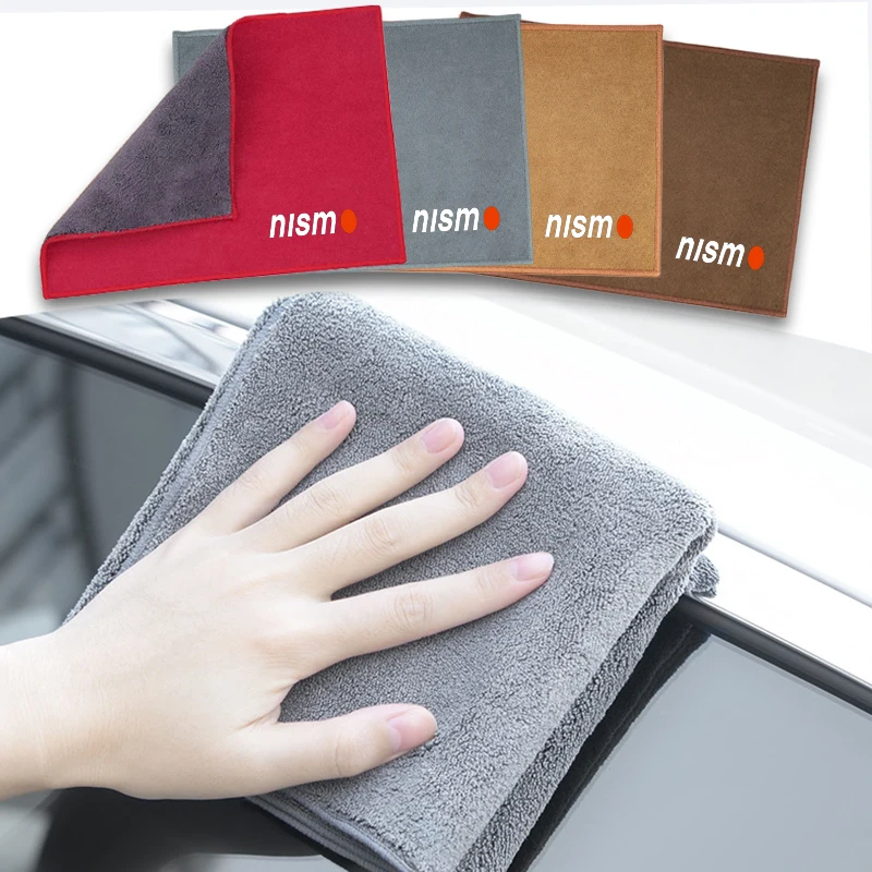 Полотенце из микрофибры для чистки автомобиля, салфетка для мытья, полотенце для сушки, аксессуары для Nismo Nissan Almera Tiida X-Trail Note, Juke Teana 350Z и т. д.