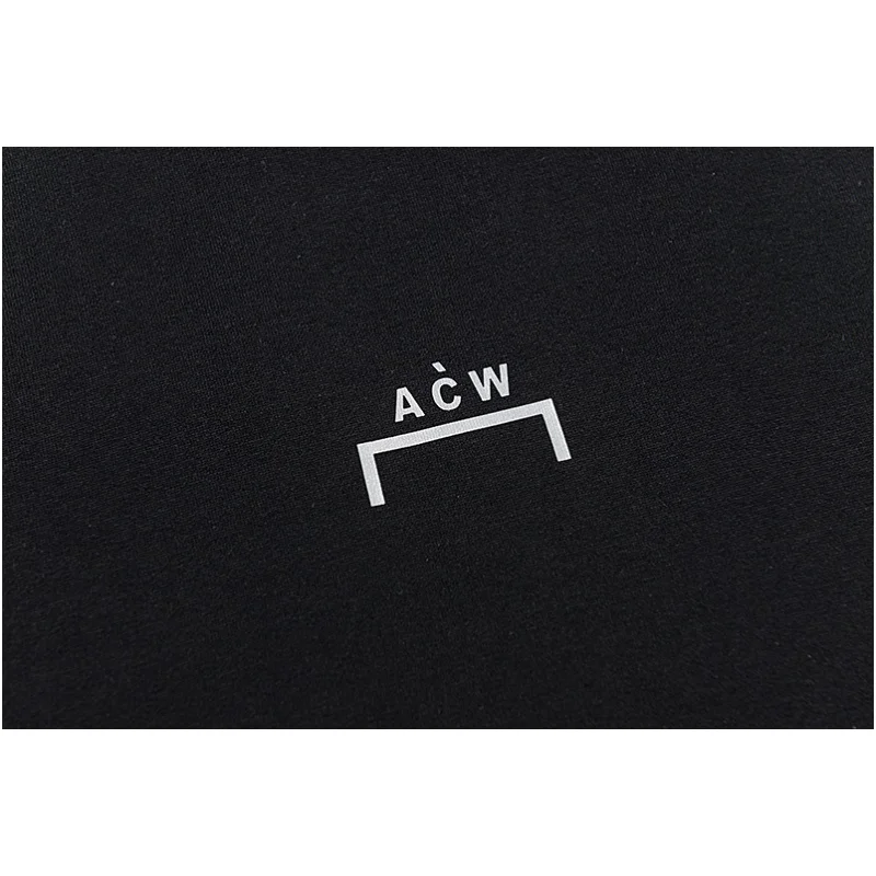 High Street Balck White ACW Square Print T-Shirt Men Women 1:1  Simple Style Top Tee ACW T Shirt