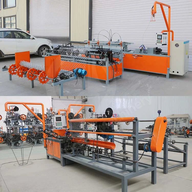 آلة سياج ربط سلسلة يتم التحكم فيها PLC معدات نسيج شبكة سلكية أوتوماتيكية لمشاريع سياج الحديقة