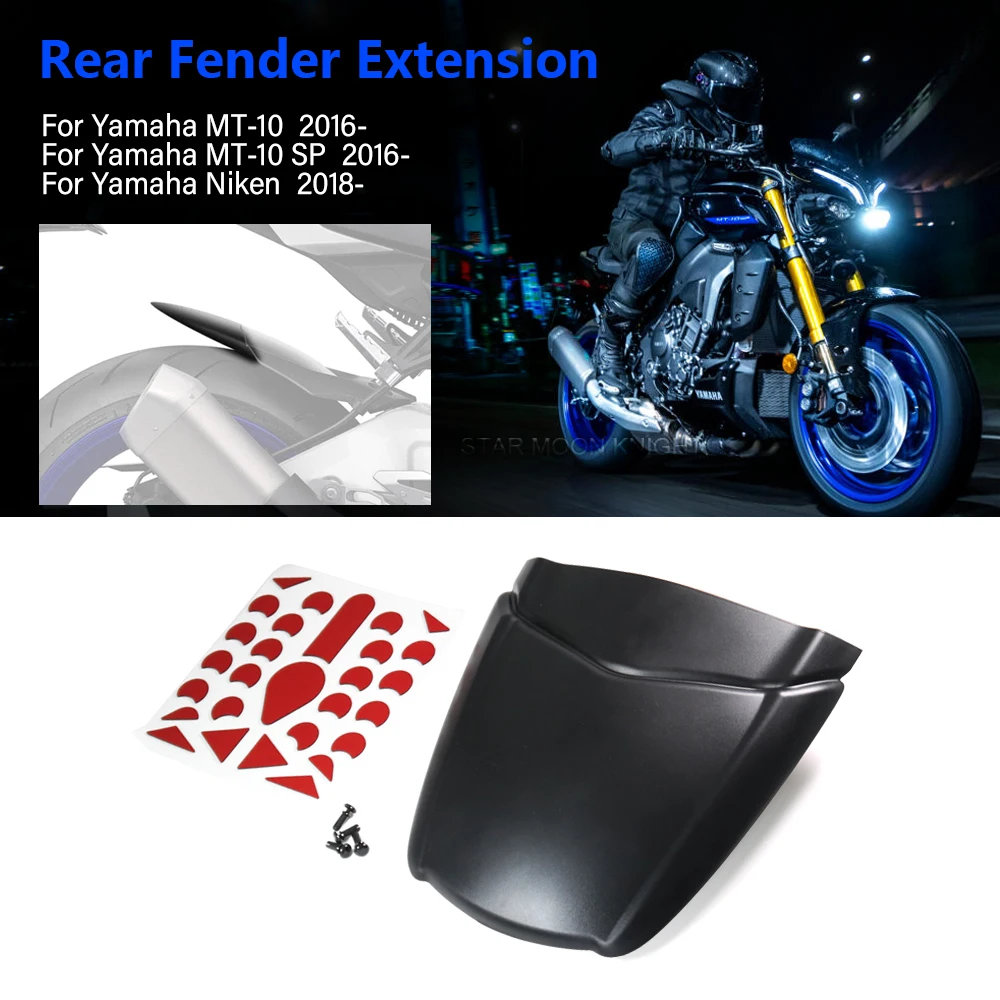 Rear Fender Extender For Yamaha MT-10 MT10 MT 10 SP （2016-）Niken (2018-) Accessories Mudguard ABS Plastic Hugger Extension