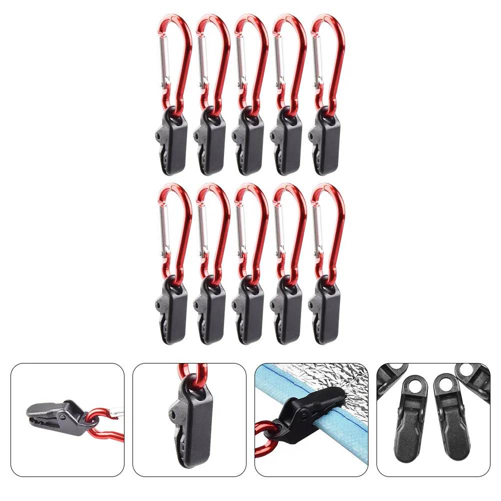 

Yardwe 10pcs Alligator Clip Camping Tarp Carabiner Awning Clamp Outdoor Canopy Fittings Plastic Clips for Tent