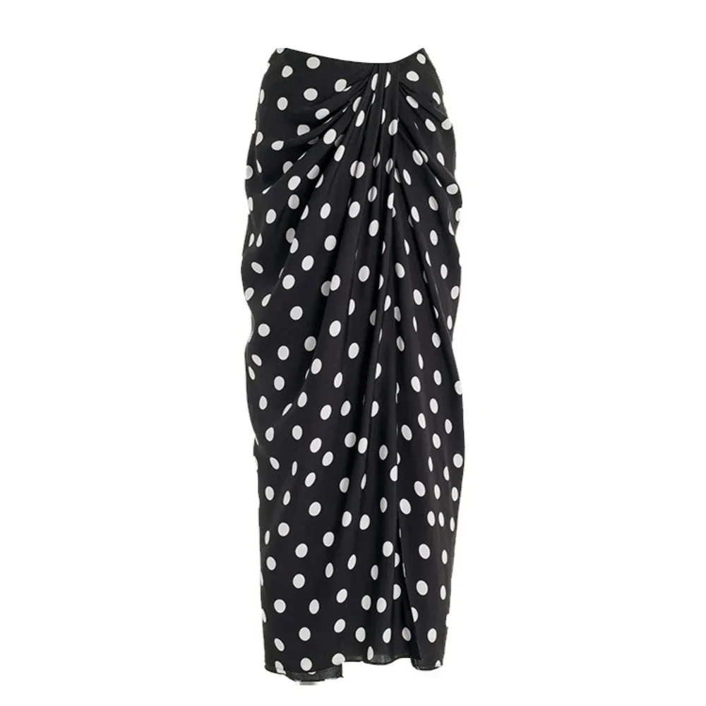 Maillot de bain une pièce à pois pour femmes, avec jupe, Sexy, tendance, Monkini, pour les amoureux de la plage, été