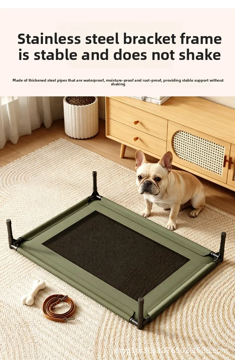 Sommerliches, atmungsaktives Haustier-Marschbett, feuchtigkeitsbeständig, erhöht über dem Boden, Katzen- und Hundebetten, Betten für kleine und mittelgroße Hunde – Detail 6