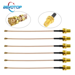 BEVOTOP 10PCS SMA Female to uFL IPX RF1 Female Connector RF Coax Pigtail Antenna Extension Cable  RG178 SMA  Cable