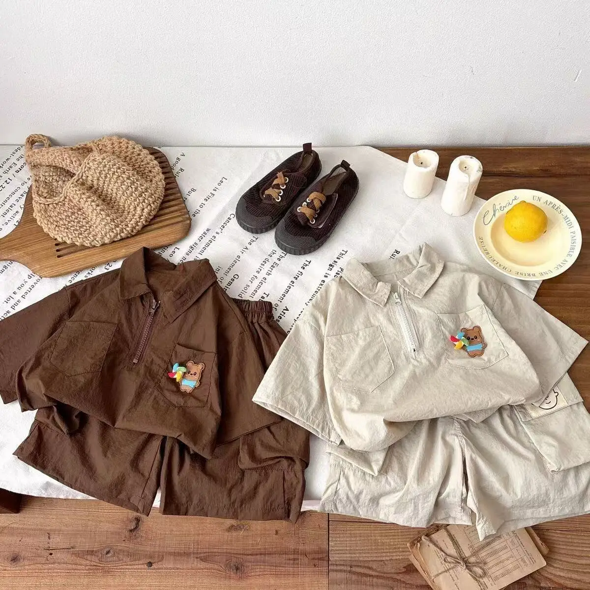 

Boys' Summer Short Sleeve Set 2025 New Style Children's Sports Polo Shirt Boys' Summer Fashion Clothes 90-150CM