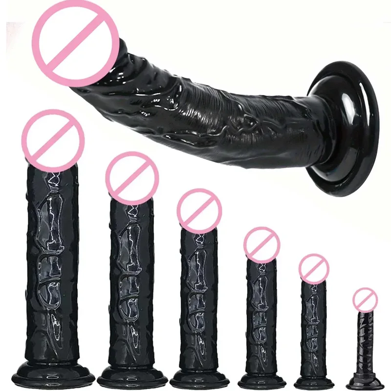 Dildo realista negro grande con ventosa para mujeres y hombres, masturbador vaginal y anal, estimulación del punto G, juguete sexual para adultos mayores de 18 años.