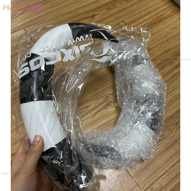 22cm Anime Helluva Cosplay Boss Blitzo Cosplay Blitzo Prop Balck White Horns Bend  Blitzo Horns Women Men Halloween Cosplay Prop