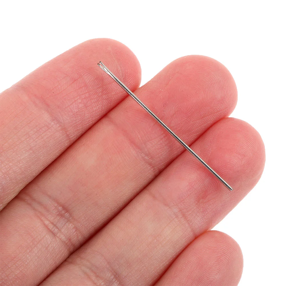 20 pçs ferramenta de transplante de cabelo do bebê mão agulhas de costura longas para estofamento manual profissional metal
