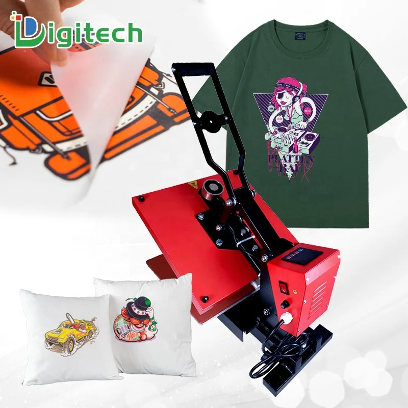 Factory 38*38 40*50 Flat Manual Operate Ironing Press Heat Press Machine for T-Shirts Clothing Custom Digital Flatbed Transfer