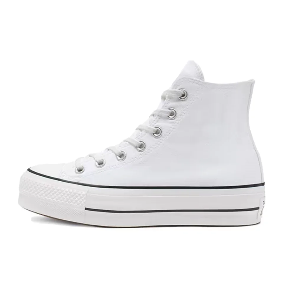 Converse All Star Lift High-Top Canvas Sneakers–Pure White,Casual Non-Slip Outsole,Lightweight Design&Comfortable Unisex 560846C