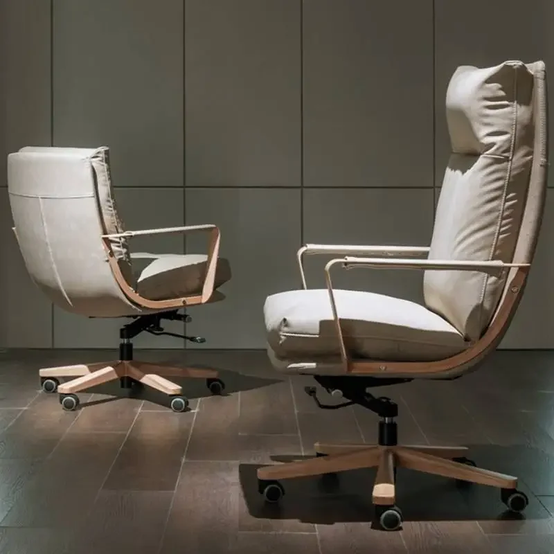 

Подушка для спины, роскошное офисное кресло, компьютерная поддержка, дизайнерский стул на колесиках, скандинавский современный шезлонг с высокой спинкой, мебель De Bureaux