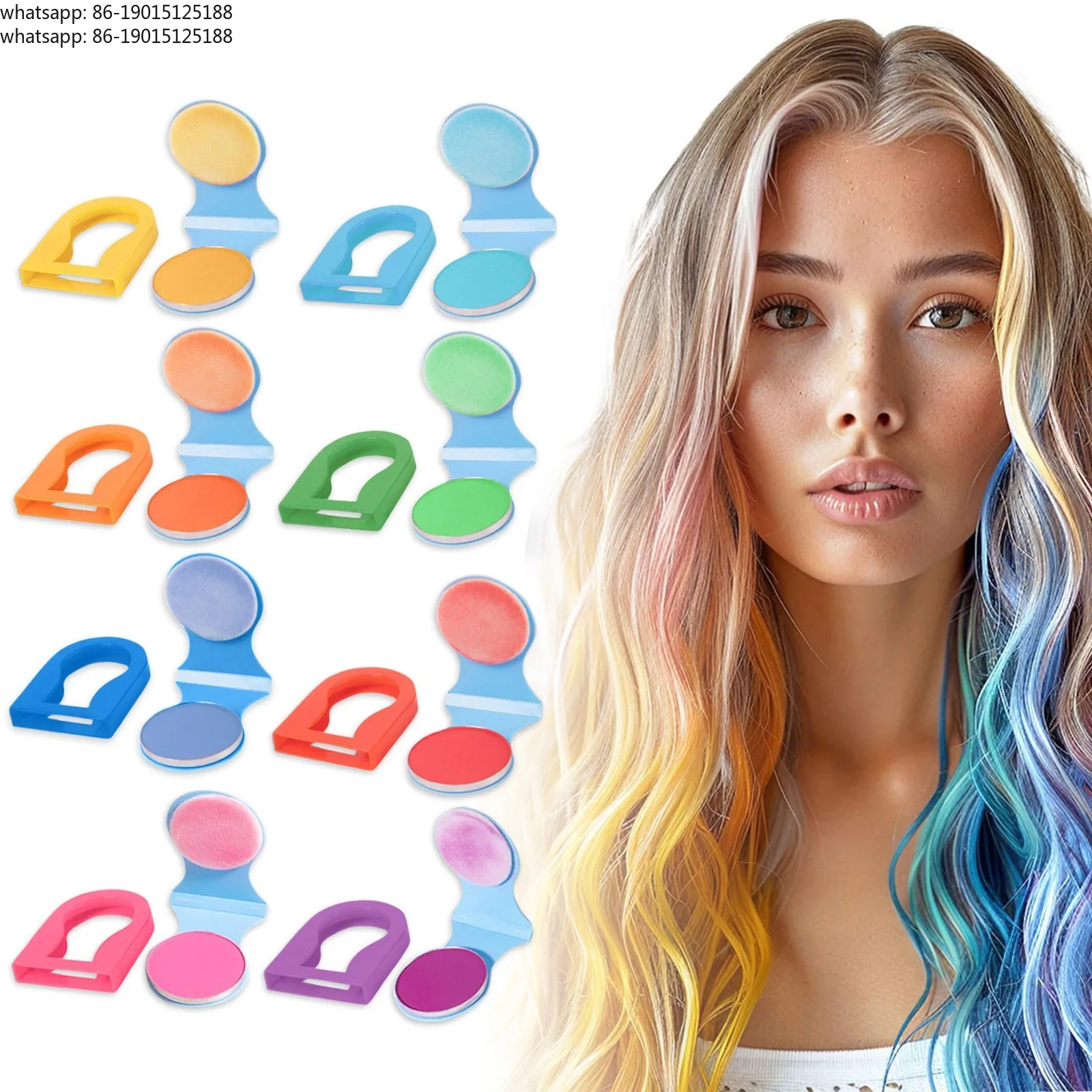 8colors Disposable Hair Chalk Powder Temporary Hair Color Spray Pastel Salon Styling Tool Hair Dye Color Paint Soft Accessories