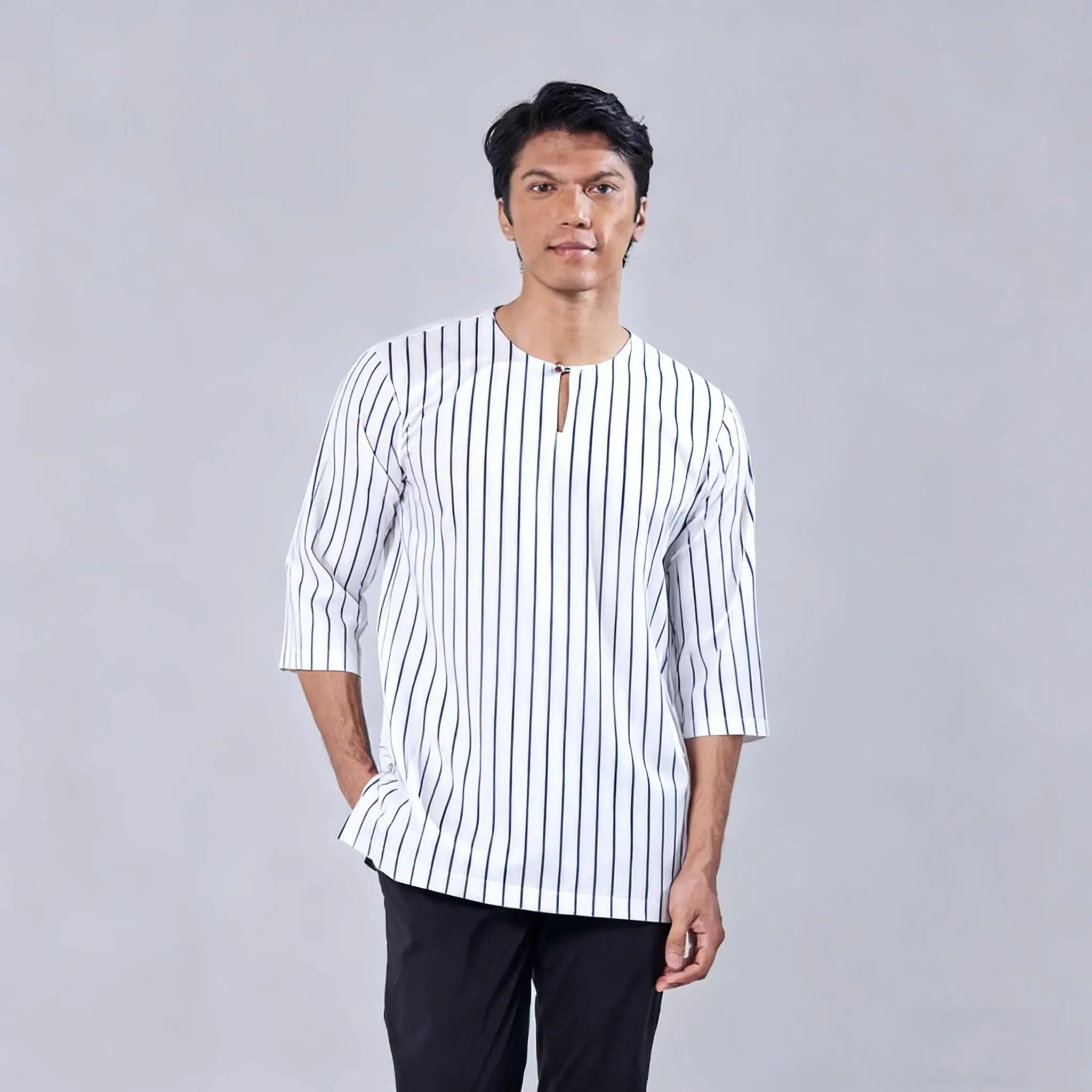 عباية رجالي ثوب عربية بأكمام قصيرة هينلي قفطان إسلامي تي شيرت عادي ملابس رجالية إسلامية عربية أومبر #1