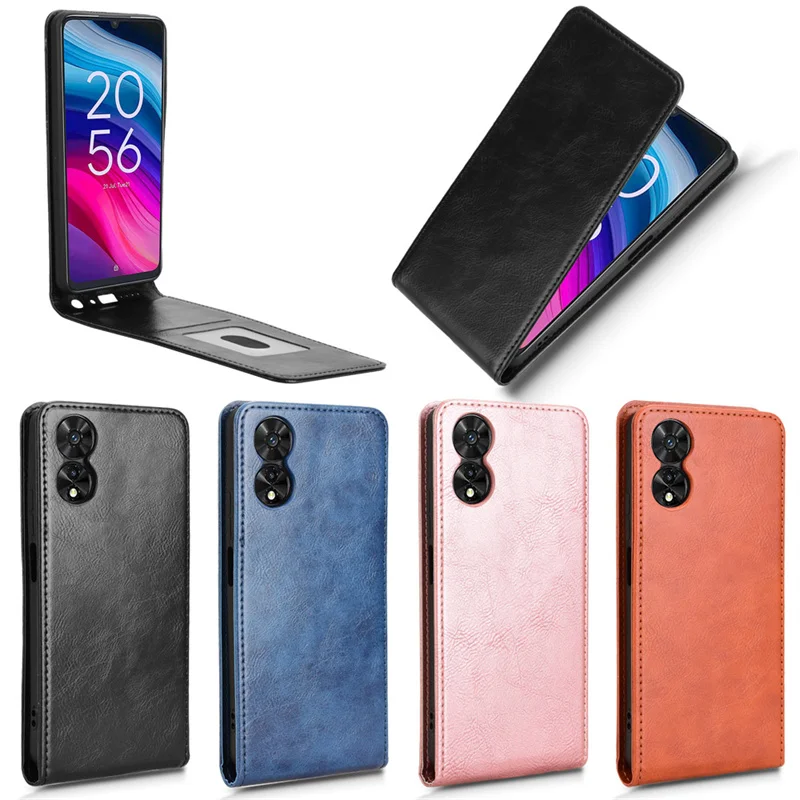 ل TCL 505 T509K T5094 العمودي الوجه غطاء حافظة سيليكون محفظة جلدية ناعمة بطاقة حامي الحال بالنسبة TCL 505 TCL505 حقيبة الهاتف