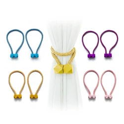 Crochets magnétiques pour rideaux de couleur unie, embrasses à cravate, Clips à boucle, pour décoration de salon et de chambre à coucher