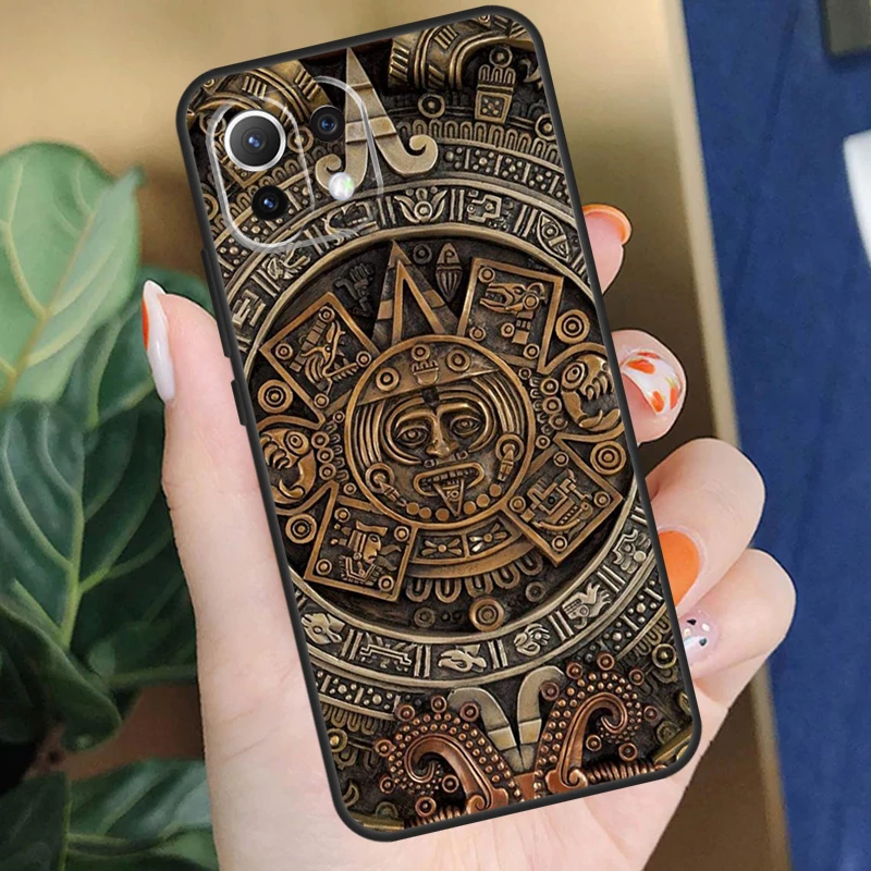 Mayan Calendar Case For Xiaomi 13 14 11T 12T 13T Pro 12 Lite 12X POCO X3 X5 Pro F3 F4 X4 M5s C65 F5 Cover