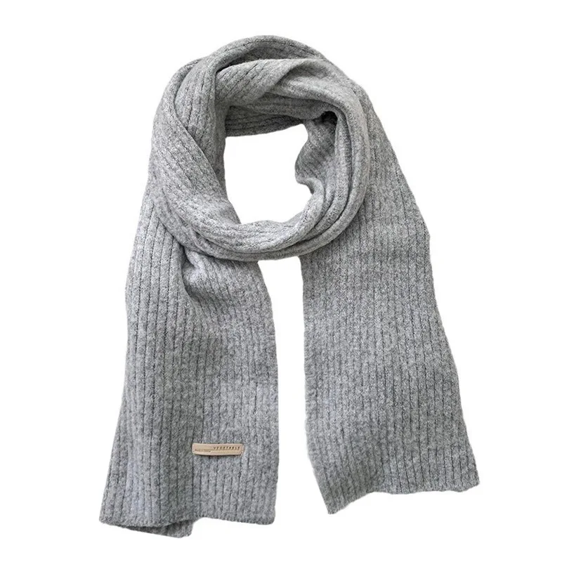 Fashionable Autumn and Winter Warm Scarf for Women, Thick and Warm Knitted Shawl with Wool-Like Texture