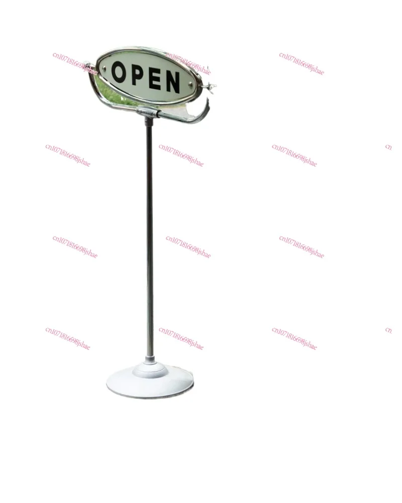 Metal on/off Stand Bracket, Flip Double-sided Outdoor Business Reminder Shelf