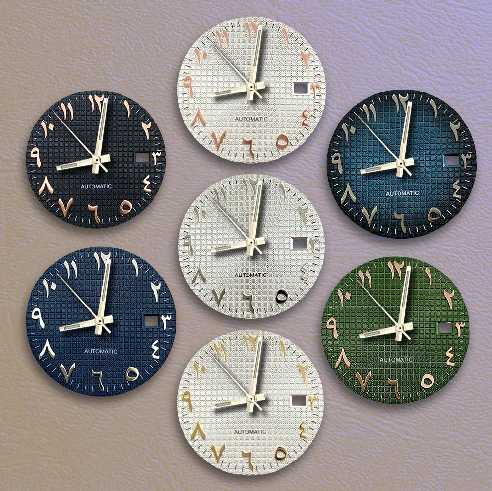 Best sellers 31.8mm S Logo Arabic NH35 Dial Calendar Frame No Noctilucentnt Fit NH36 Movement Watch Modification Accessories ﻿ ﻿