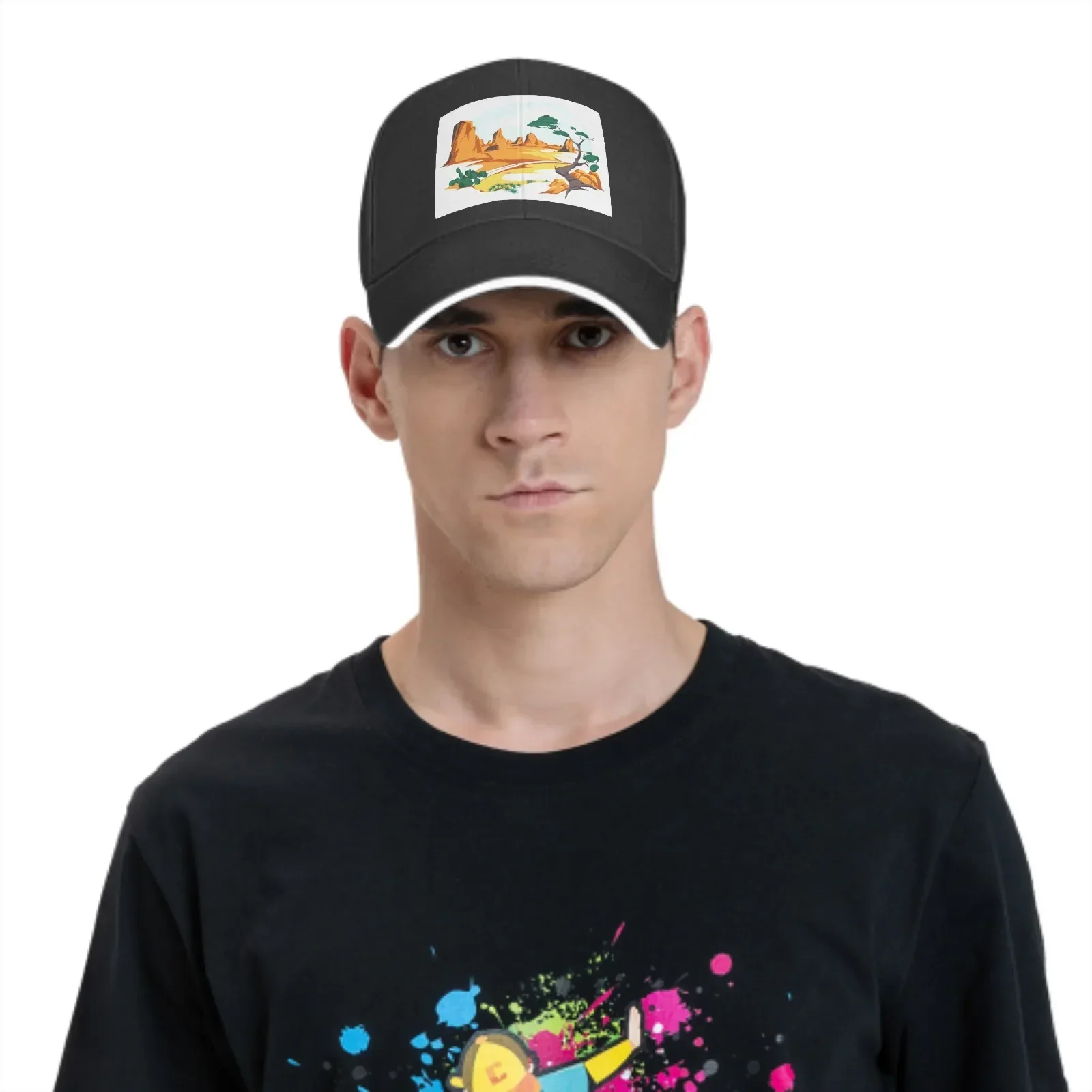 Paisaje nueva moda de verano Unisex ajustable gorra no estructurada turismo al aire libre ocio sombrilla gorra de béisbol