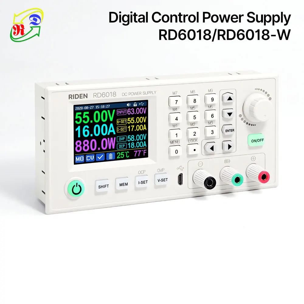 RD RD6018 60V 18A DC DC Regulated Adjustable Stabilized Step Down Voltage Bench Power Supply Buck Converter Battery Charging