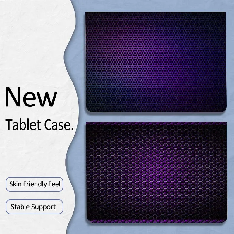 

Purple Hexagon Cool Pattern For Samsung Galaxy Tab A7 A A8 A9 A11 S6 S11 10.1 10.4 10.5 Inch Lite PLus Soft Tablet Case Gift