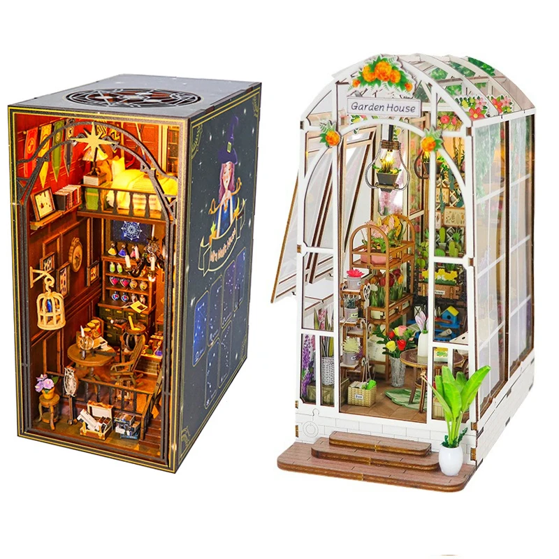 Book Nook Miniature Doll House Kit Booknook Toys For Birthday Gifts Magic Nebula Room DIY Cabin Puzzle Assembly Magic Series