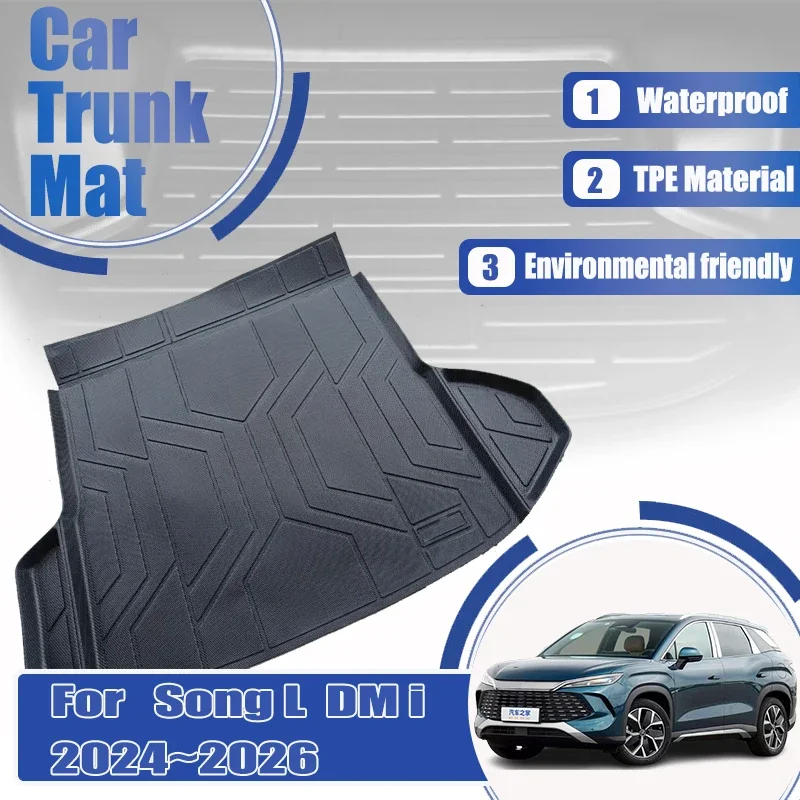 

Car Trunk Mat For BYD Song L DM i DM-i 2024 2025 2026 Auto Trunk Anti-scratch Pad Carpet Storage TPE Boot Covers Car Accessories