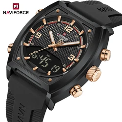 2025 NAVIFORCE Military Watch Army Men Wristwatches Dual Time Display 3ATM Water Resistant Man Sports Outdoors Wristwatch Clocks