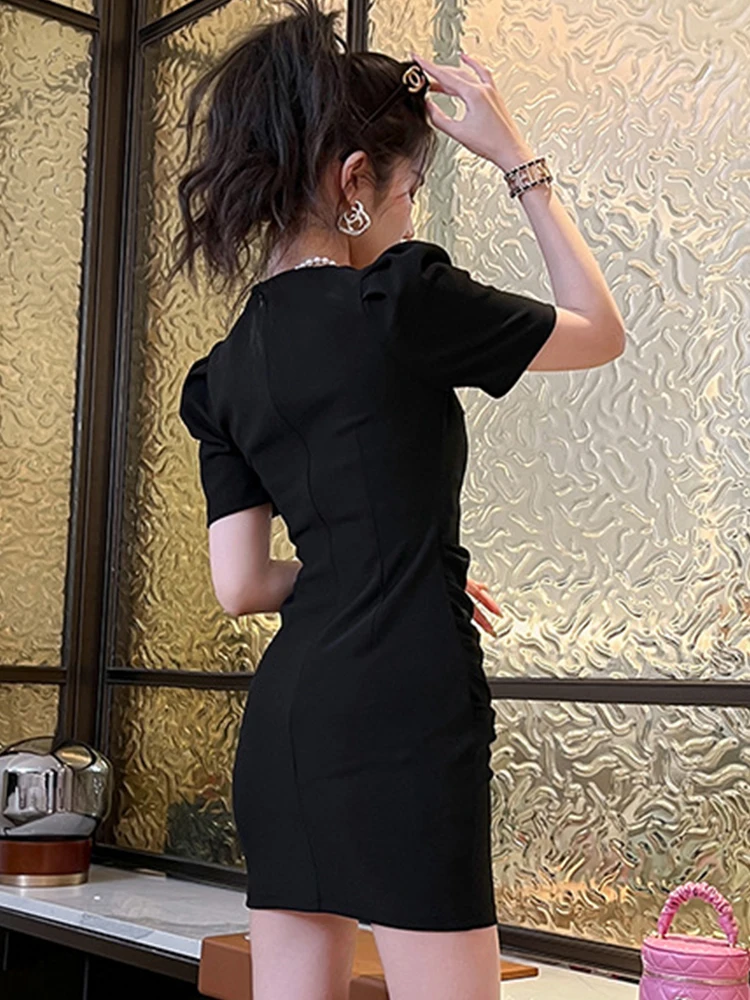 fall burgundy wedding guest dress Ever-Pretty Knit Fitted Sleeve A-Line Cocktail Size:In stock 6 Ideal for the wedding NoSplitVariants WARDROBE.NYC V Neck Mini