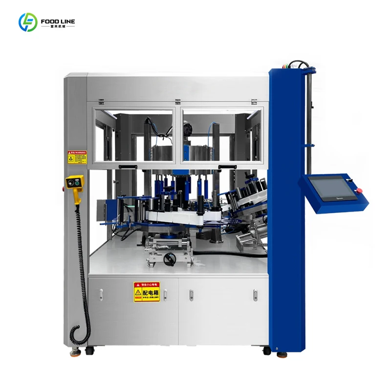 آلة وضع العلامات على الزجاجات على الوجهين المخصصة آلة وضع العلامات على الزجاجات المكتبية الأوتوماتيكية