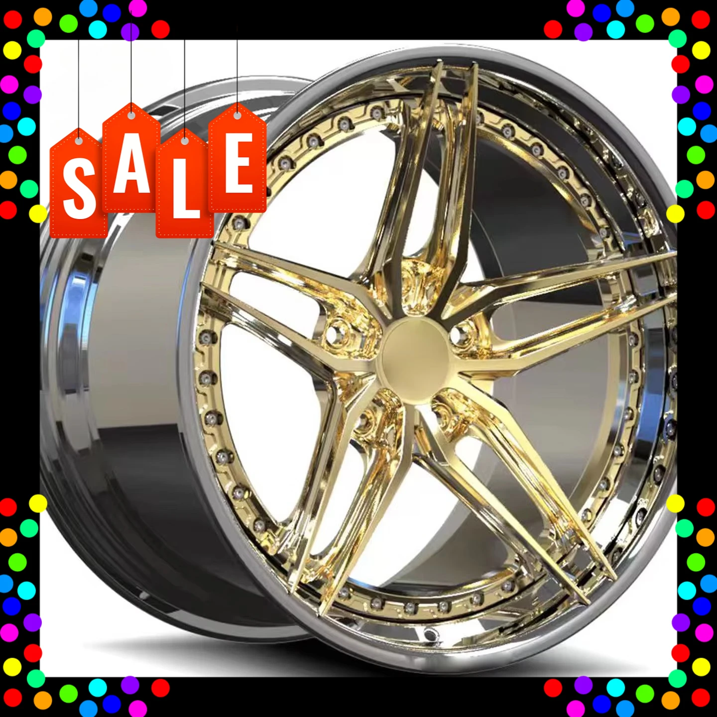 

Hot-selling Customized 2-Piece Forged 18-24 Inch 5X120 Wheel Aluminium Alloy 6061-T Rims Passenger Cars Forged Wheels