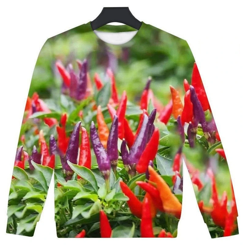 New 3D Printing Red Pepper Fashion Men Women Tracksuits Crewneck Hip Hop Sweater Plus Size S-7XL Harajuku  Seasons Casual