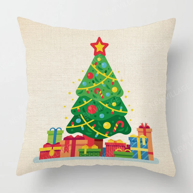 Decorative Cushion Home Living Room Decor Throw Pillow Cover 40*40 40x40cm 60x60cm 45x45cm 50x50cm plant winter Merry Christmas