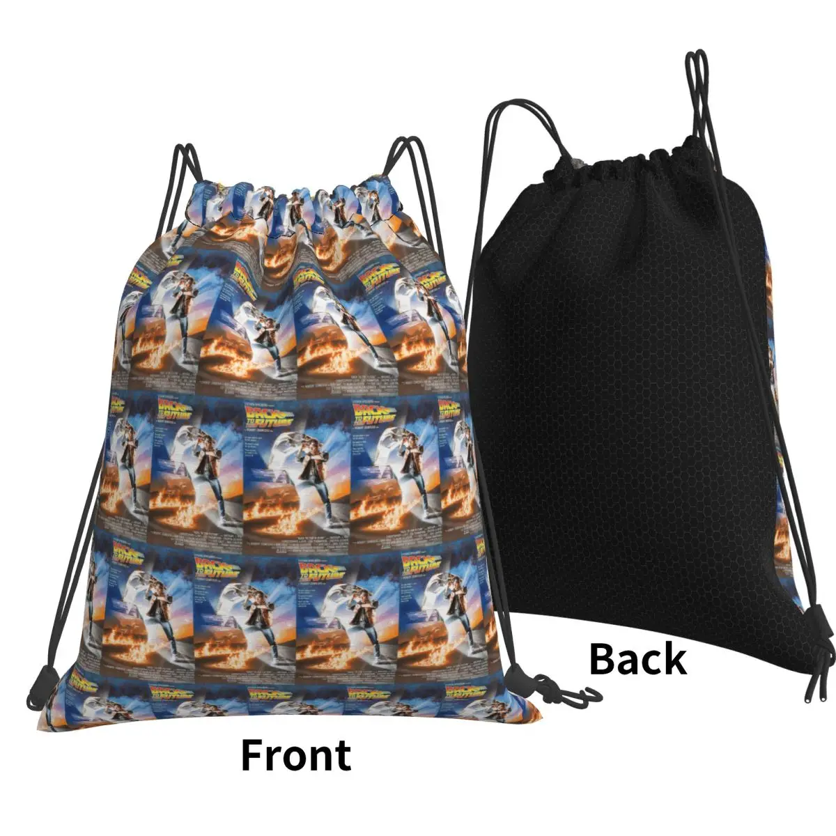 Back To The Future Alternative Poster Backpacks Casual Drawstring Bundle Pocket Shoes Bag Book Bags for Travel School view 4