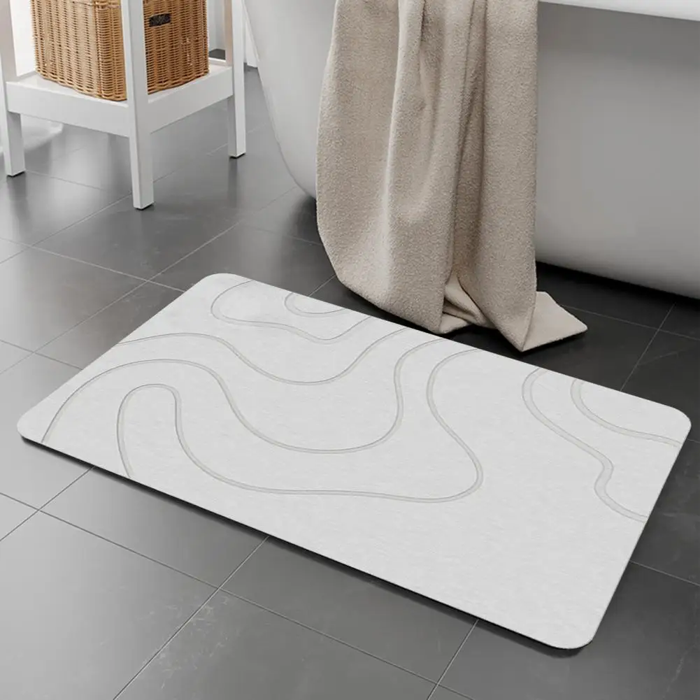 60*40cm Floor Mat Quick Absorbent Quick-Drying Diatom Mud Anti-Slip Bottom Multipurpose Bath Shower Sink Kitchen Bathroom Carpet