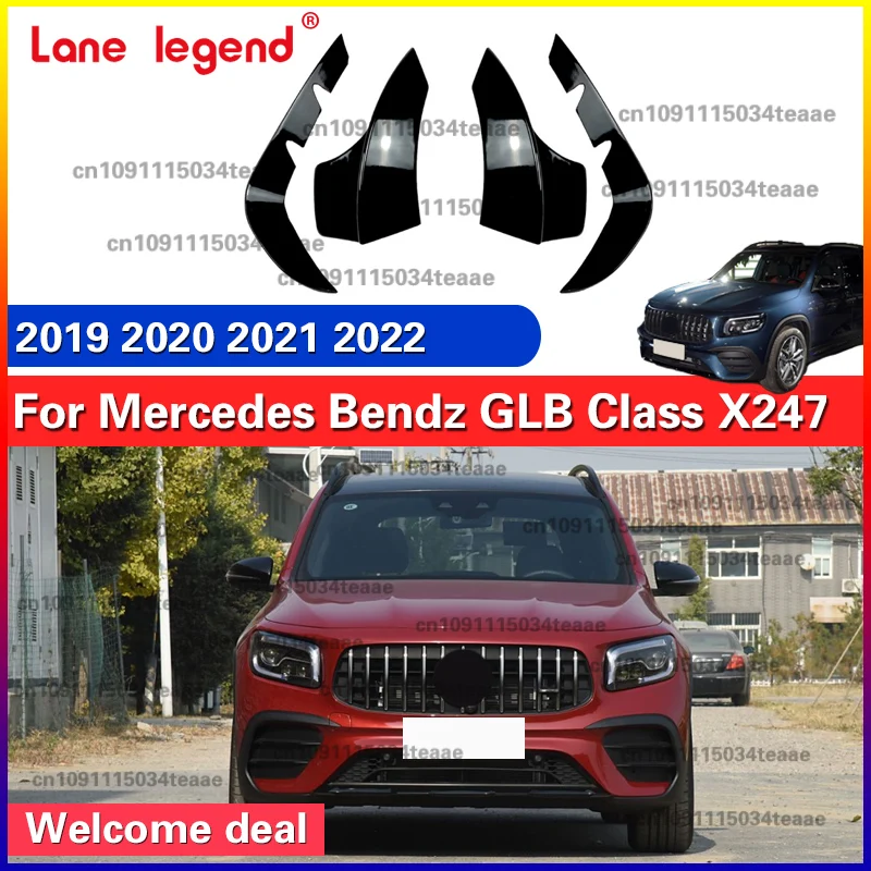 

Front Bumper Canards Spoiler Lip Side Splitters for Mercedes Bendz GLB Class X247 GLB200 GLB220 GLB250 GLB35 AMG 2019-2022