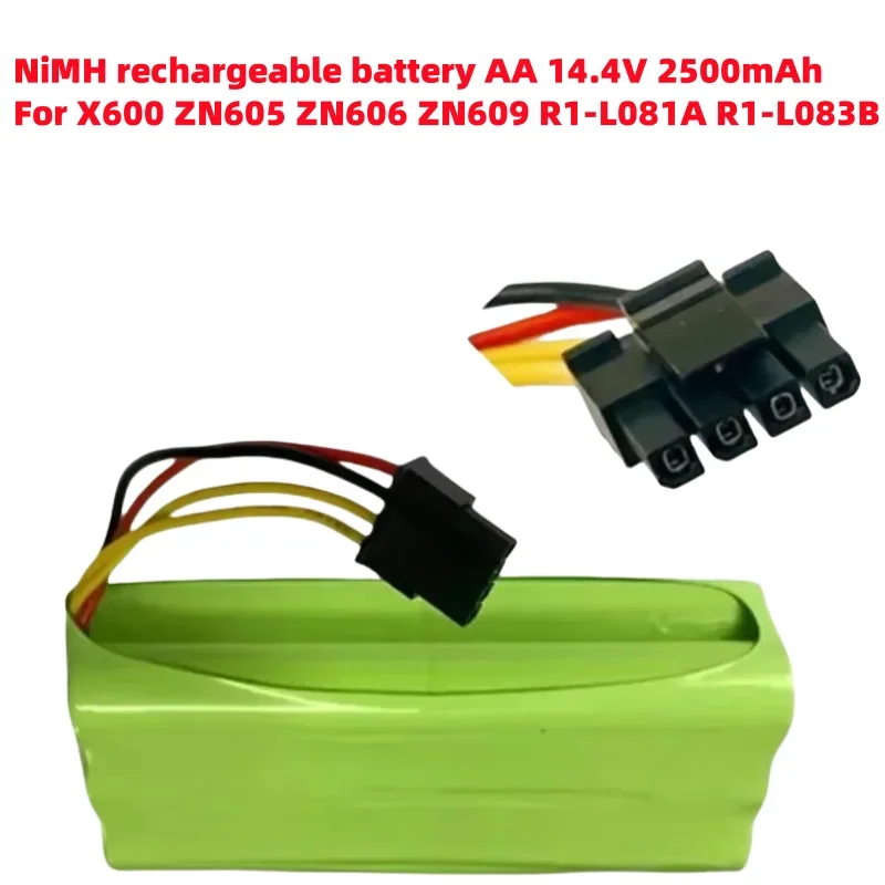 14.4V 4800mAH AA Ni-mh Rechargeable Battery for X600 ZN605 ZN606 ZN609 to Sweeping Robot Battery R1-L081A L083B