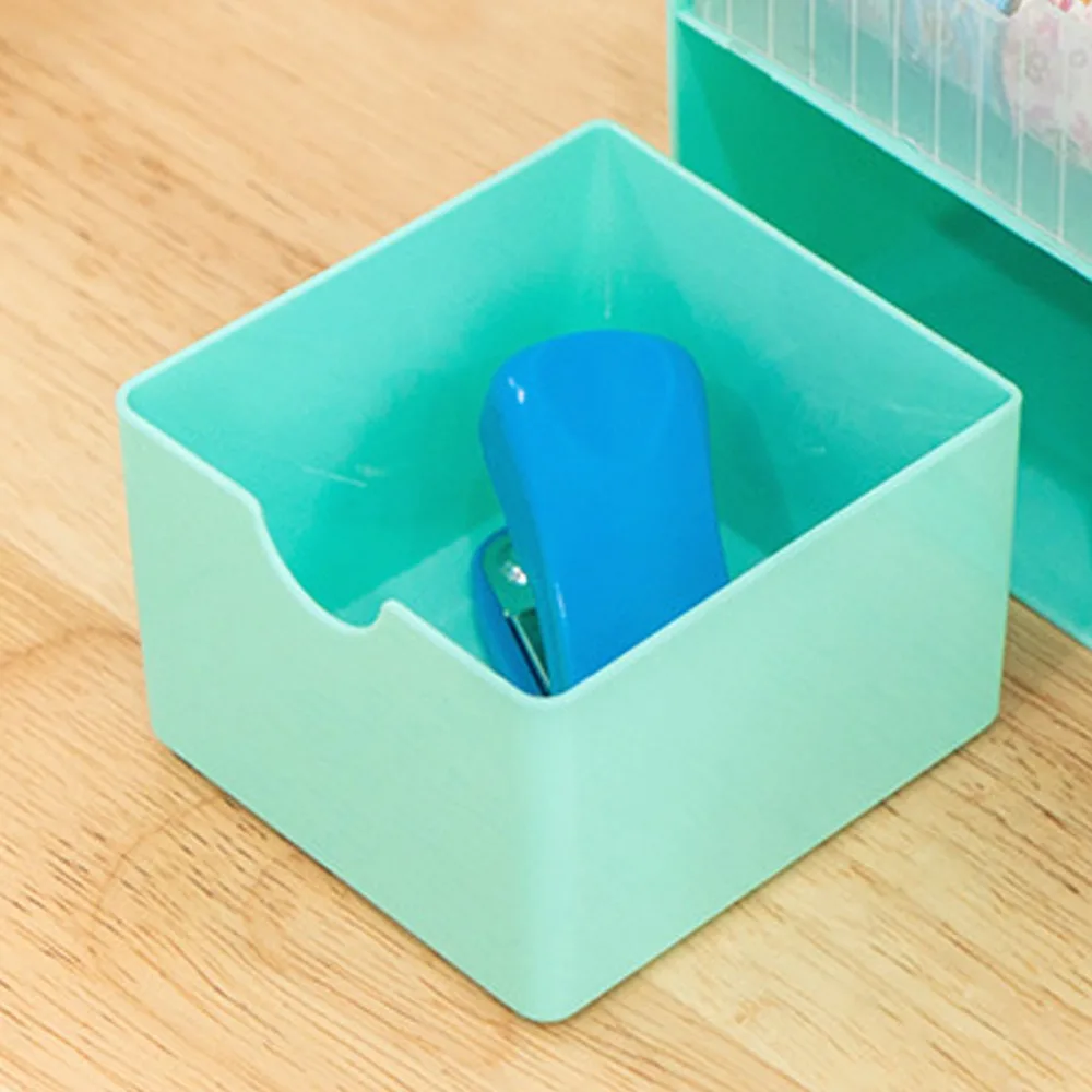 Office Supplies Small Size Desk Organizer Green Color White Color Pen Holder Minimal Large Capacity Desktop Storage School