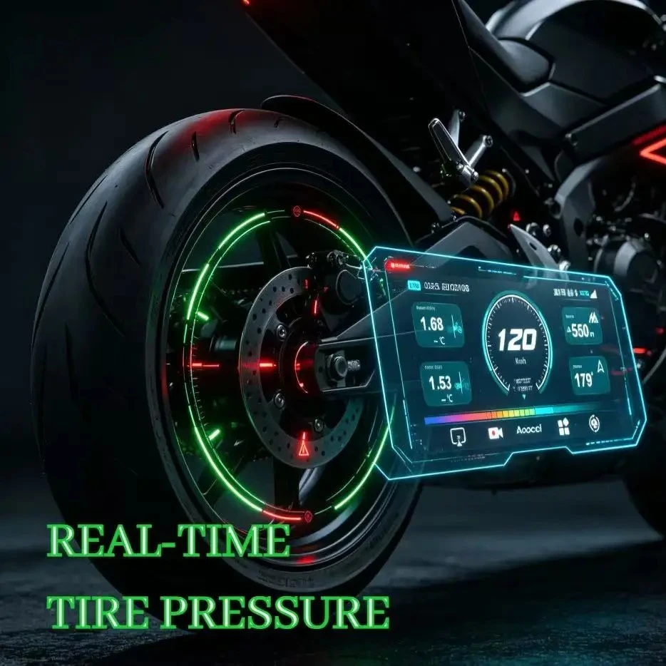 Aoocci D6A 6 pulgadas GPS Carplay para Motocicleta, CarPlay Inalámbrico y Android Auto, Navegación GPS para Moto, Cámara HD para Tablero, Radar de 77GHz, BSD y TPMS