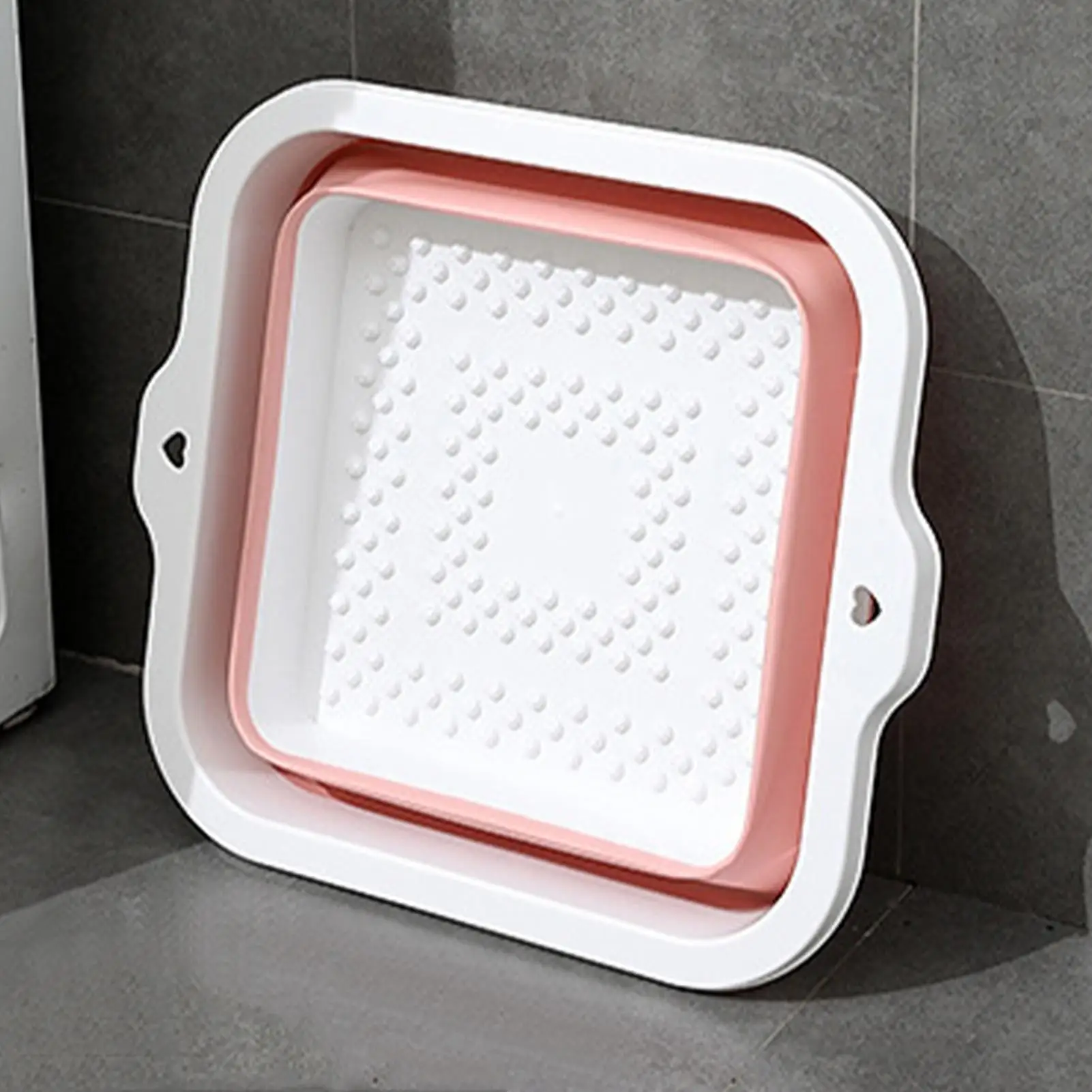Foot Bath Tub Basin For Soaking Feet 168 Massage Convex Points Foldable Anti-Slip Bucket Large Size For Hotel Car Cleaning Men