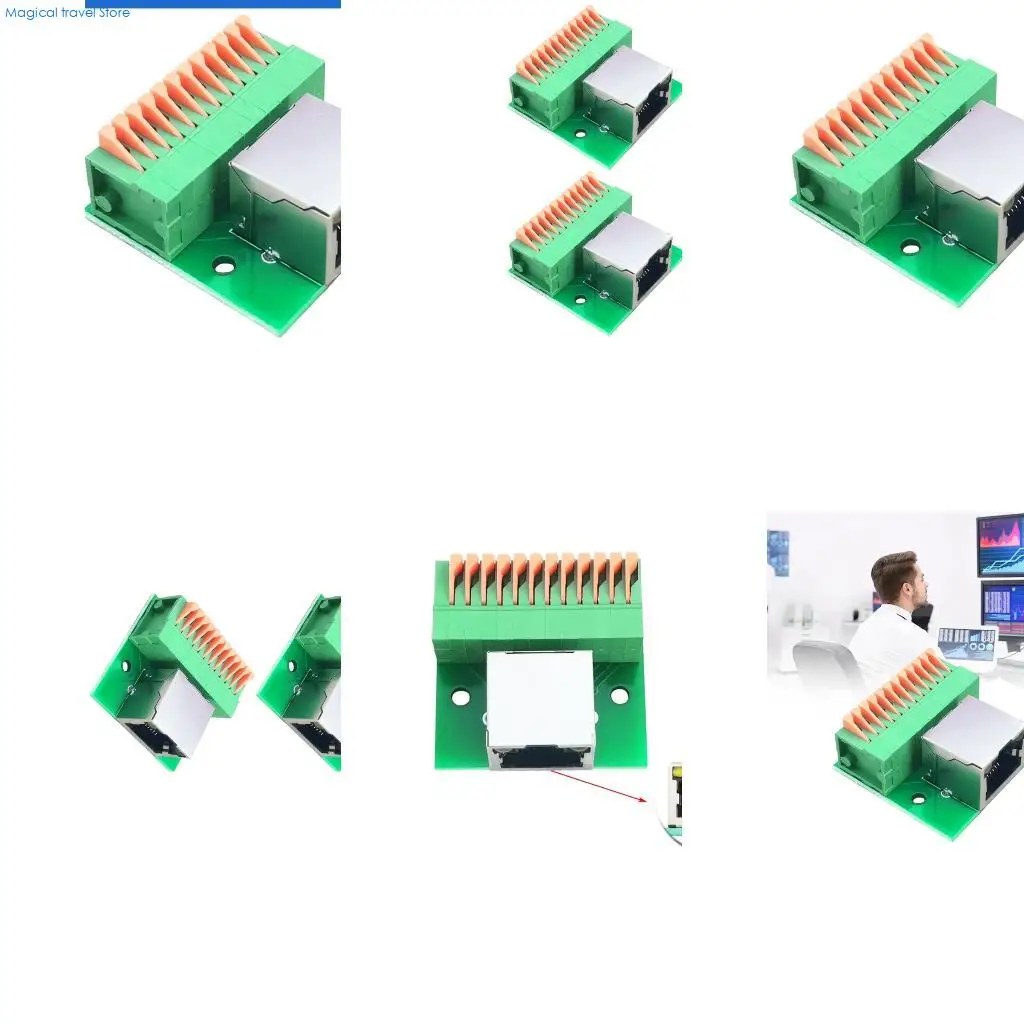 N2UB Industrial RJ45 Ethernet Port Terminals Block DIN Mount With LED For Quick MaintenanceFree Setups