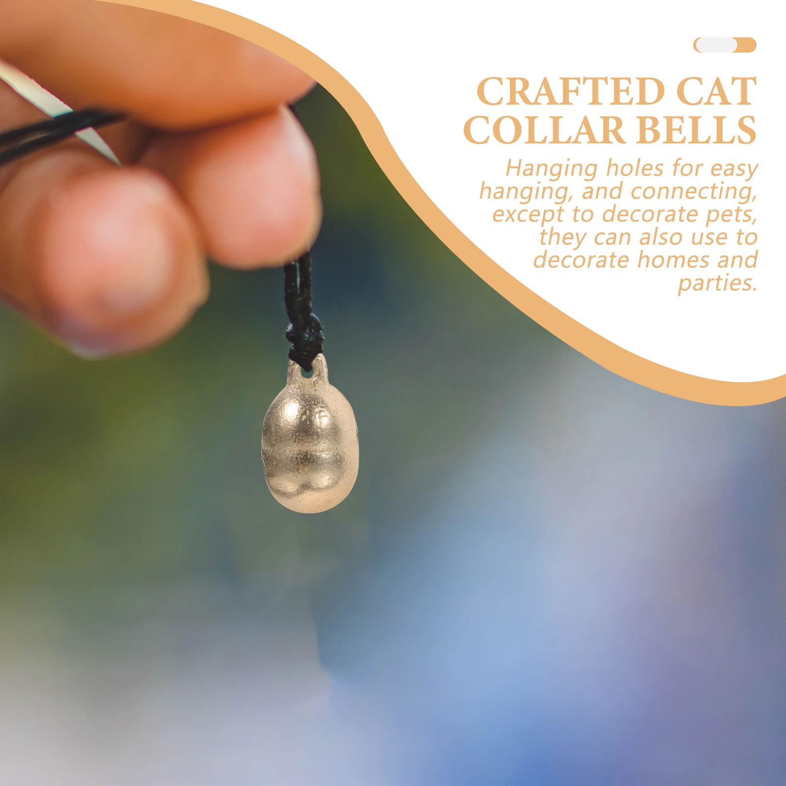 

10Pcs Small Bell for Dog Cat Collar Easy to Install Stylish Appearance Holiday Decorative Pet Accessory Crafted Metal Bells